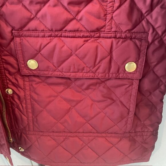JCREW QUILTED TACK JACKET COAT DOWN #02722 CRIMSON MAPLE MEDIUM NWT - Picture 6 of 14